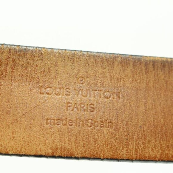 Louis Vuitton 90/36 Black x Silver Outline LV Shadow Belt 52lv218s main image 9